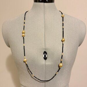 David Yurman Tweejoux Black Spinel Onyx and Pearl Necklace